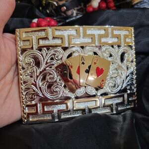 Four Aces Western Belt Buckle Cowboy Fashion Rodeo Jeans Buckle